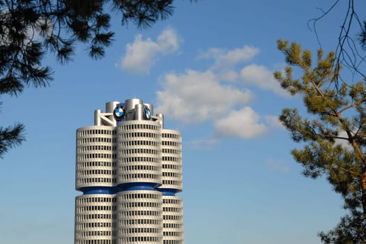 BMW building with frame