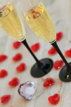 Sparkling wine for Valentine's Day