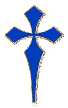 Cross with gold drops