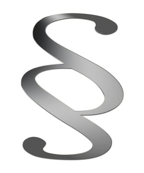 Paragraph sign - silver metal