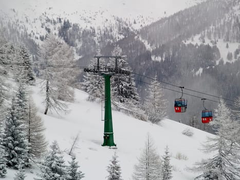 Ski gondola