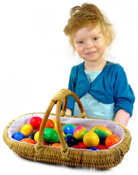 Little girl with Easter basket