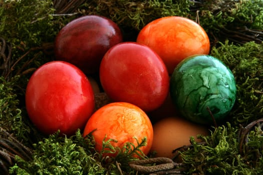 Buntes Osternest