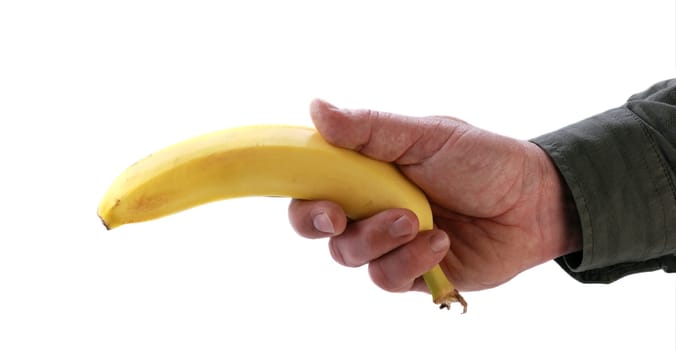Hand Holding Banana