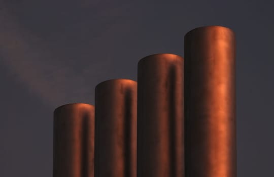 Exhaust Pipes - Night Shot
