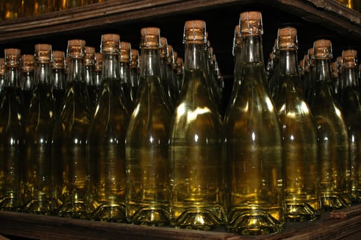 Champagne bottles