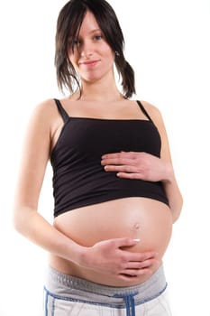 young pregnant woman