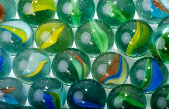 Glass marble from above