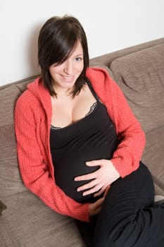 young pregnant woman