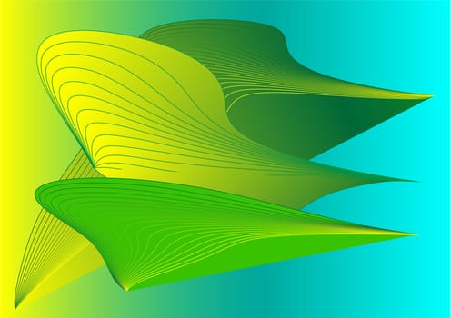 Wing Waves Abstract Shape