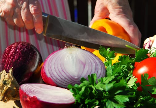 Cutting vegetables
