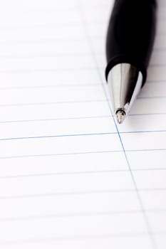 pen on notebook