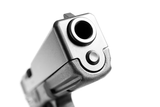 gun modern 9mm isolated on white