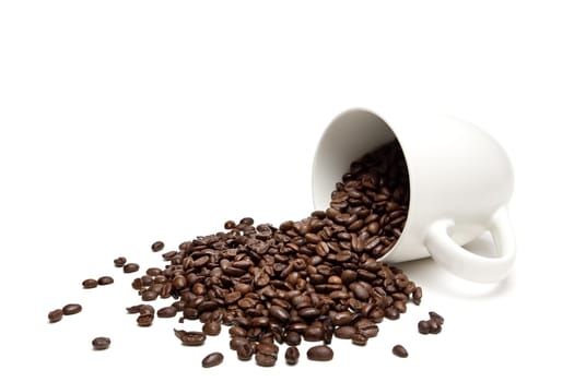 coffee spill on white