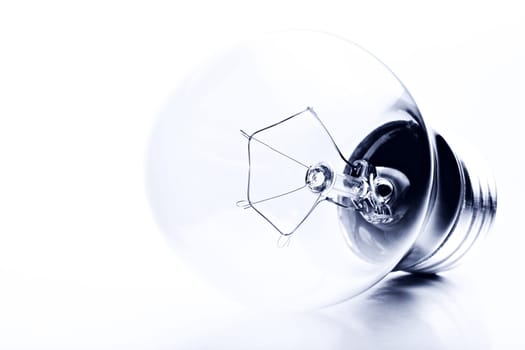 lightbulb high-key macro on white