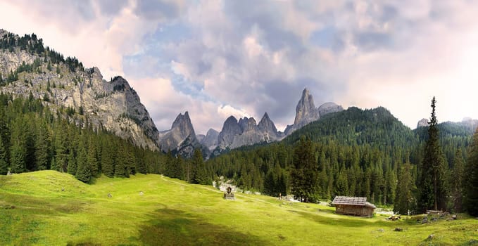 Tschamin Valley in the evening