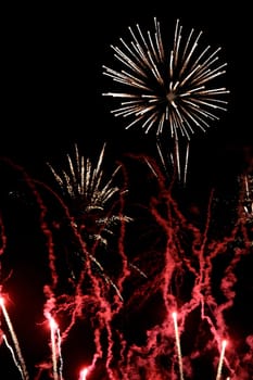 Red fireworks