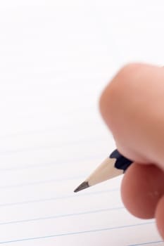 pencil in hand