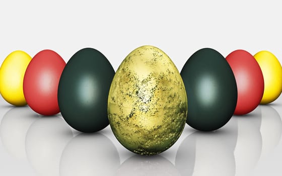 Eggs in national colors