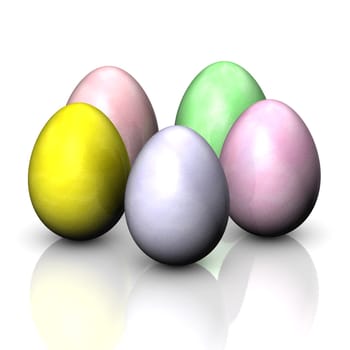 Easter eggs in a circle