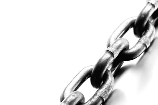 Chain - heavy industrial on white