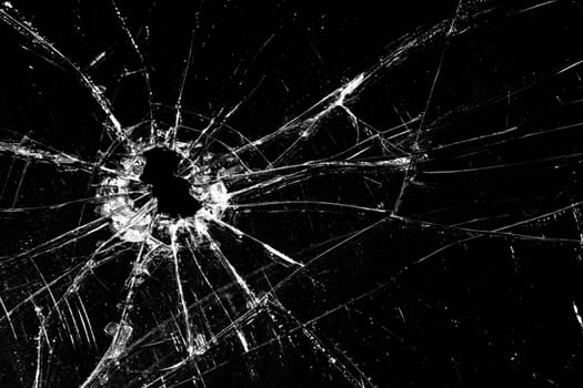 broken glass on black