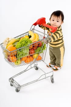 Baby in the supermarket