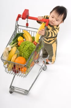 Baby in the supermarket