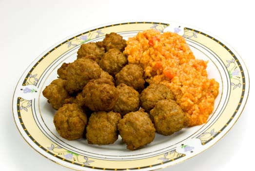 Meatballs with risotto