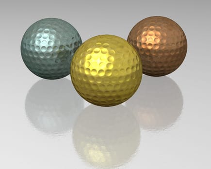 Metallic Golf Balls