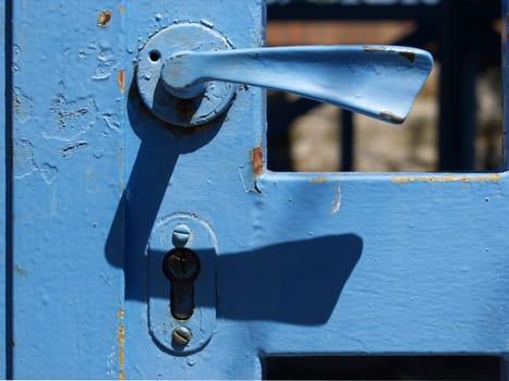 Blue Door Handle