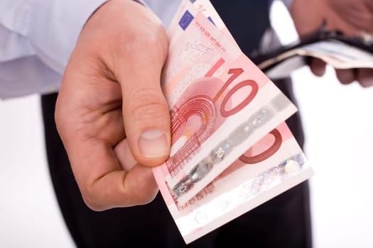 Businessman with banknotes