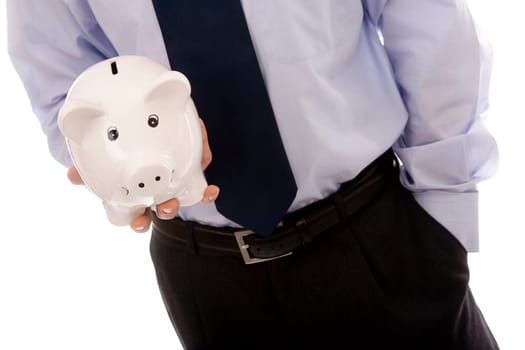 Man with piggy bank