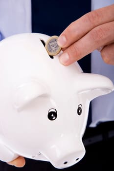 Man with piggy bank