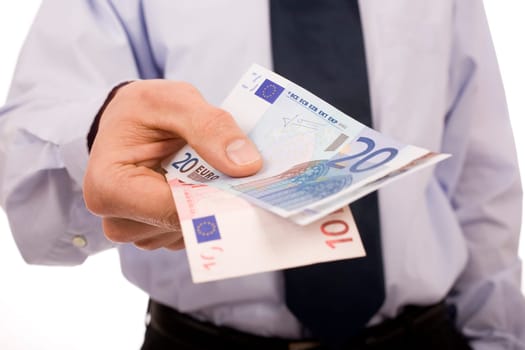 Businessman with banknotes
