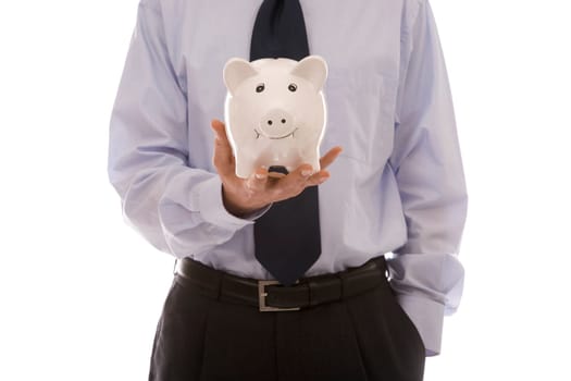 Man with piggy bank