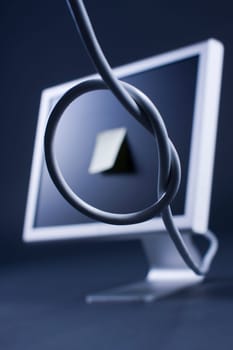 view through cable node on monitor