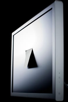 Flat screen and note