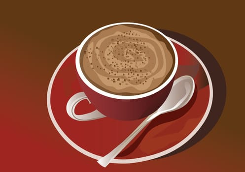 Cappuccino Vector Illustration