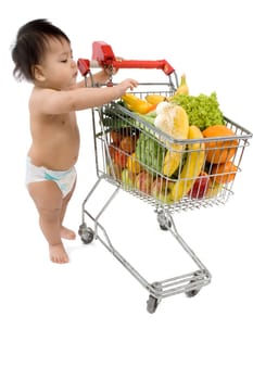 Baby in the supermarket