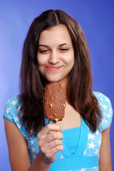 Eating ice cream