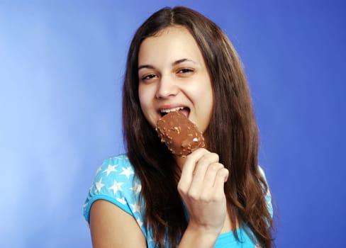 Eating ice cream