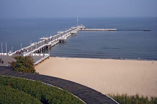 Pier and beach in Sopot
