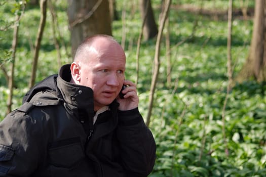 Man with mobile phone