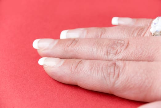 Fingernails of 40-year-old woman