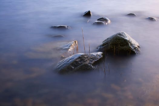 Rocks in the surf