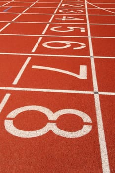 race track in a stadium