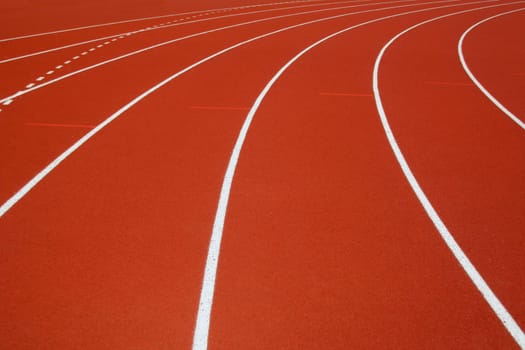 race track in a stadium