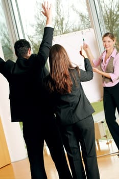 Successful Business Team Flipchart
