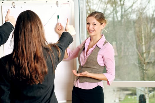 Successful Business Team Flipchart